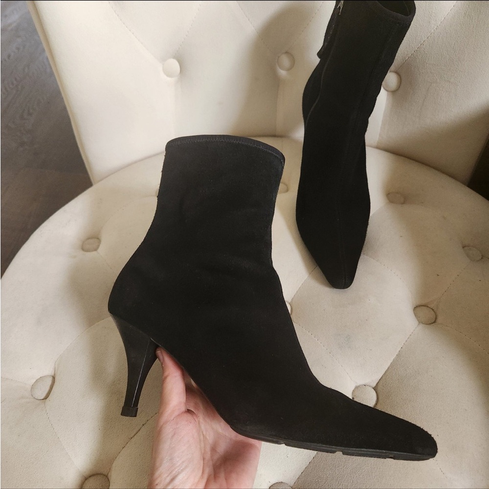 Prada suede black boots shoes